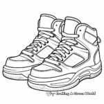 Basketball inspired running shoe Coloring Pages 2
