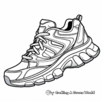 Basketball inspired running shoe Coloring Pages 3