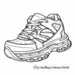 Basketball inspired running shoe Coloring Pages 4