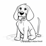 Basset Hound in the Park Coloring Pages 3