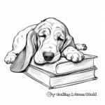 Basset Hound Nap Time Coloring Pages 2