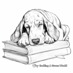 Basset Hound Nap Time Coloring Pages 3