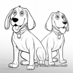 Basset Hound vs Beagle: Comparison Coloring Pages 1
