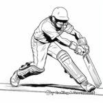 Batsman in Full Swing Cricket Coloring Pages 3