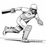 Batsman in Full Swing Cricket Coloring Pages 4