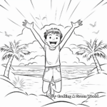 Beach-Themed Self-Loving Affirmation Coloring Pages 1