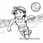 Beach Volleyball Coloring Sheets 1