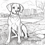 Beagles in the Park: Scenery Coloring Pages 1