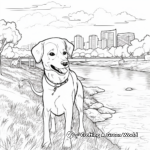 Beagles in the Park: Scenery Coloring Pages 2