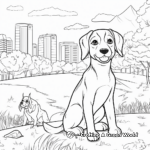 Beagles in the Park: Scenery Coloring Pages 3