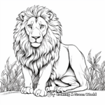 Beautiful African Lion Coloring Pages 1