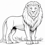 Beautiful African Lion Coloring Pages 2