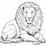 Beautiful African Lion Coloring Pages 3