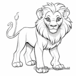 Beautiful African Lion Coloring Pages 4