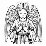Beautiful Angelic Lord's Prayer Coloring Pages 1
