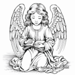 Beautiful Angelic Lord's Prayer Coloring Pages 3