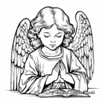 Beautiful Angelic Lord's Prayer Coloring Pages 4