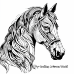 Beautiful Arabian Horse Head Coloring Pages 2