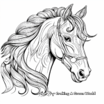 Beautiful Arabian Horse Head Coloring Pages 3