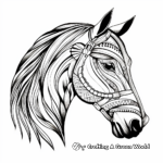 Beautiful Arabian Horse Head Coloring Pages 4