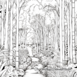 Beautiful Asian Bamboo Forest Coloring Pages 1