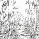 Beautiful Asian Bamboo Forest Coloring Pages 2