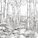 Beautiful Asian Bamboo Forest Coloring Pages 3