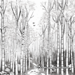 Beautiful Asian Bamboo Forest Coloring Pages 4