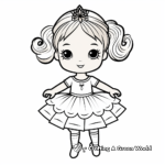 Beautiful Ballerina Doll Coloring Pages 1