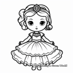 Beautiful Ballerina Doll Coloring Pages 2