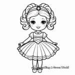 Beautiful Ballerina Doll Coloring Pages 3