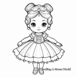 Beautiful Ballerina Doll Coloring Pages 4