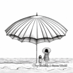 Beautiful Beach Umbrella Coloring Pages 1