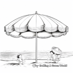 Beautiful Beach Umbrella Coloring Pages 3