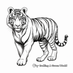 Beautiful Bengal Tiger Coloring Pages 4