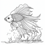 Beautiful Betta Fish Coloring Pages 1