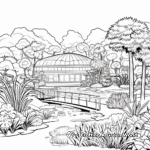 Beautiful Botanic Garden Landscape Coloring Pages 1