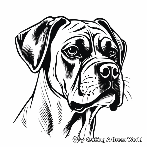 Dog Head Coloring Pages - Free &amp; Printable!