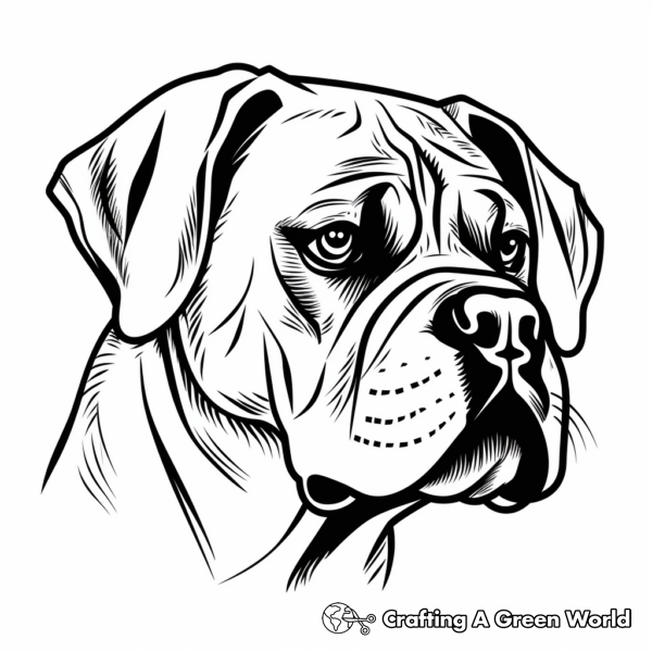 Dog Head Coloring Pages - Free &amp; Printable!