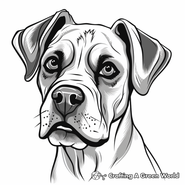 Dog Head Coloring Pages - Free &amp; Printable!
