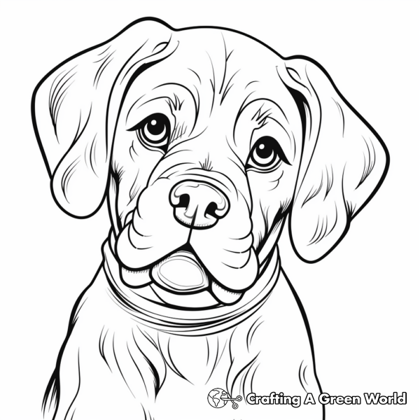 Dog Head Coloring Pages - Free &amp; Printable!