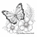 Beautiful Butterfly Garden Adult Coloring Pages 1