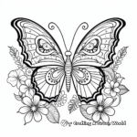 Beautiful Butterfly Garden Adult Coloring Pages 3