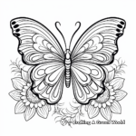 Beautiful Butterfly Garden Adult Coloring Pages 4
