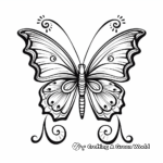 Beautiful Butterfly Tattoo Coloring Pages 1