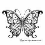 Beautiful Butterfly Tattoo Coloring Pages 2