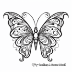 Beautiful Butterfly Tattoo Coloring Pages 4