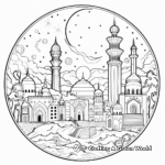 Beautiful Calligraphy during Ramadan Coloring Pages 2