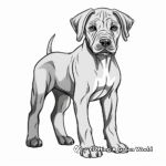 Beautiful Cane Corso Puppy Coloring Pages 3