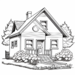 Beautiful Cozy Cottage Coloring Pages 1